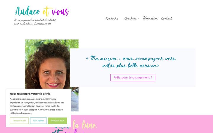 Screenshot of audace-et-vous.com