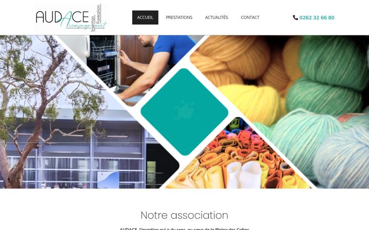 Screenshot of audace-reunion.fr