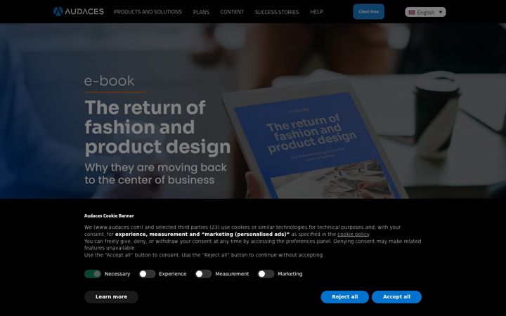 Screenshot of audaces.com