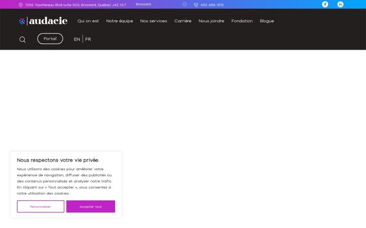 Kuvakaappaus sivustosta audacie.com