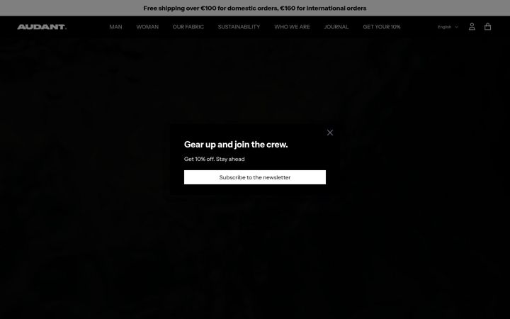 Screenshot of audant.eu