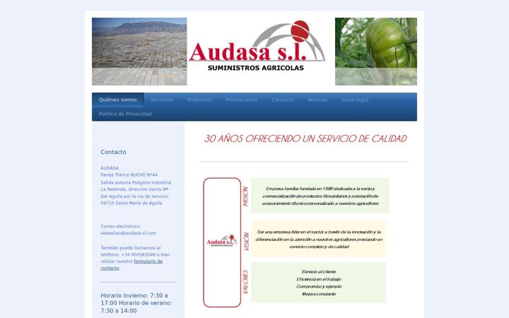 Screenshot of audasa-sl.es