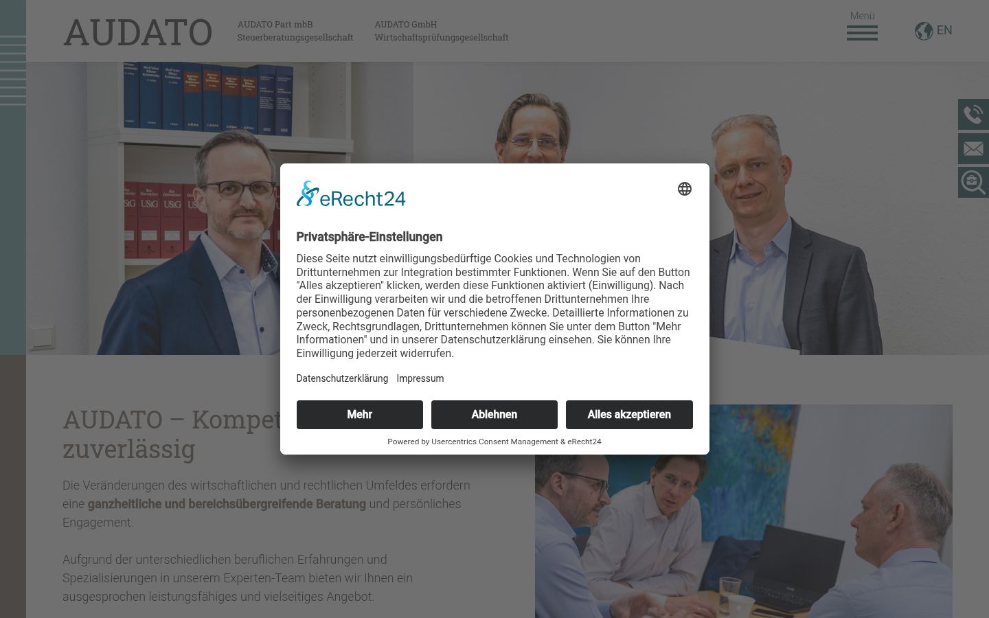 Screenshot van de toestemmingsbanner zoals getoond vóór enige interactie