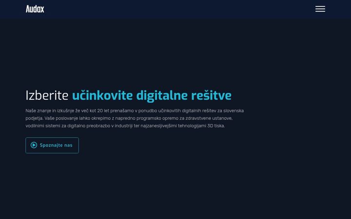 Screenshot of audax.si