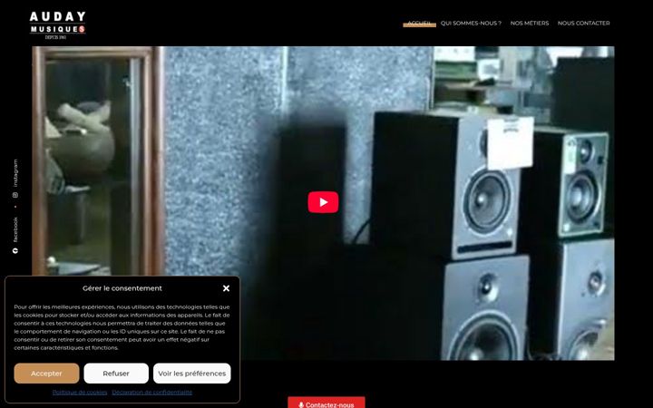 Skjermbilde av audaymusiques.fr