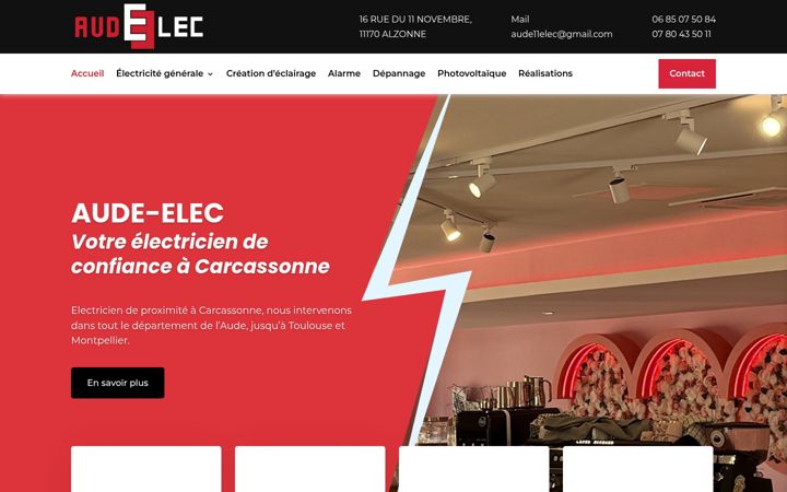 Skjermbilde av aude-elec.com