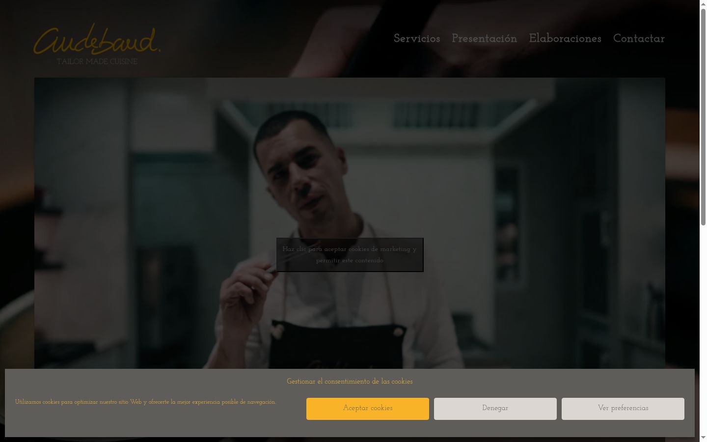 Screenshot of the consent banner shown before any interaction
