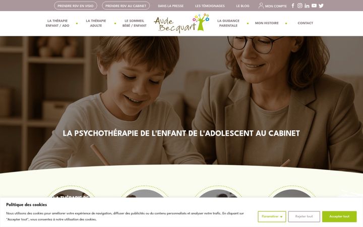 Posnetek zaslona audebecquart.com