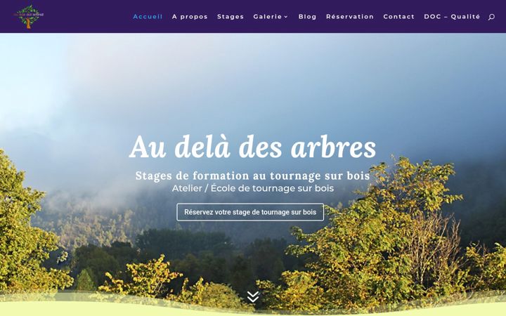 Screenshot of audeladesarbres.com
