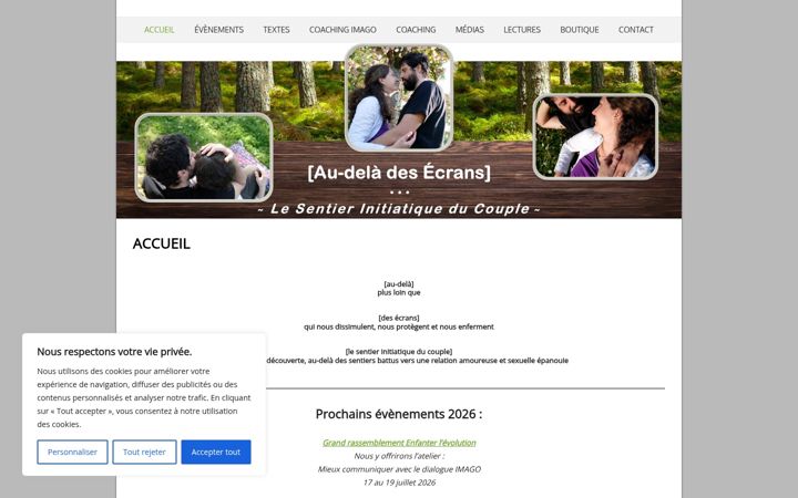 Screenshot of audeladesecrans.com