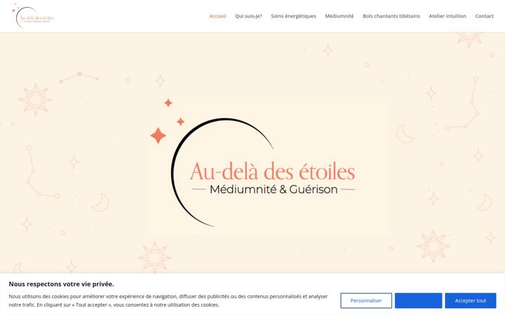 Screenshot of audeladesetoiles.ch