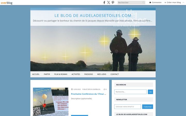Screenshot of audeladesetoiles.com
