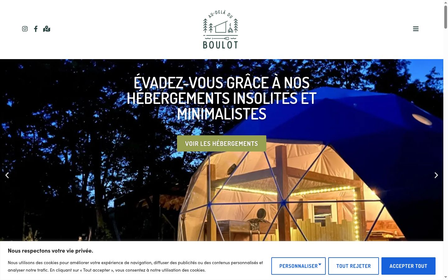 Screenshot of the consent banner shown before any interaction