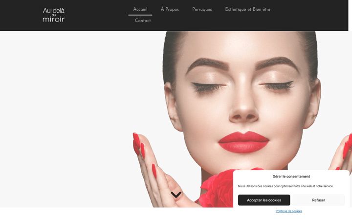 Screenshot of audeladumiroir.be