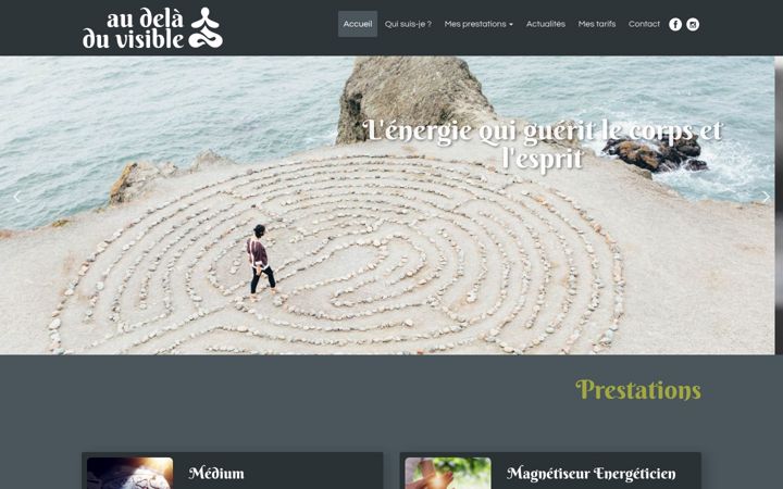 Screenshot of audeladuvisible.fr