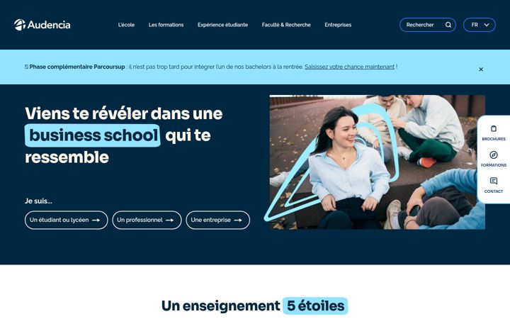 Screenshot of audencia.com