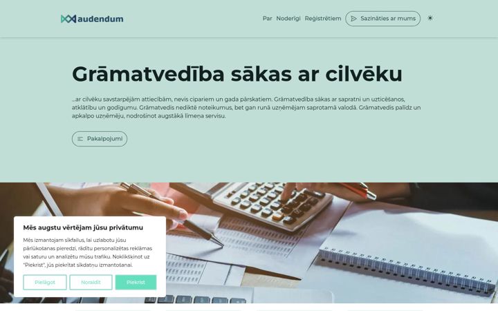 Screenshot of audendum.lv