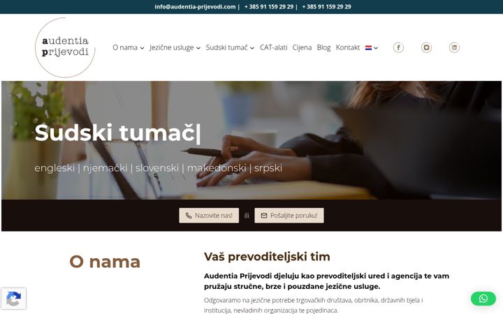 Posnetek zaslona audentia-prijevodi.com