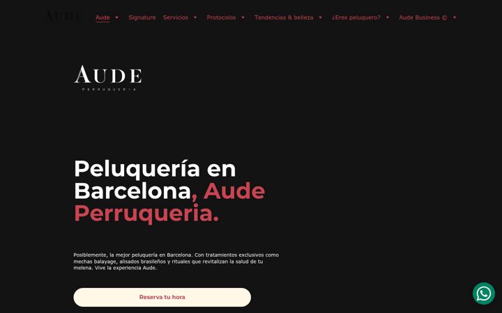 Screenshot of audeperruqueria.com