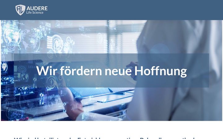 Screenshot of audere-lifescience.com