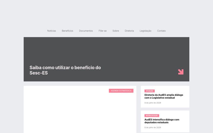 Screenshot of audes.org.br