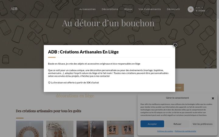 Screenshot of audetourdunbouchon.fr