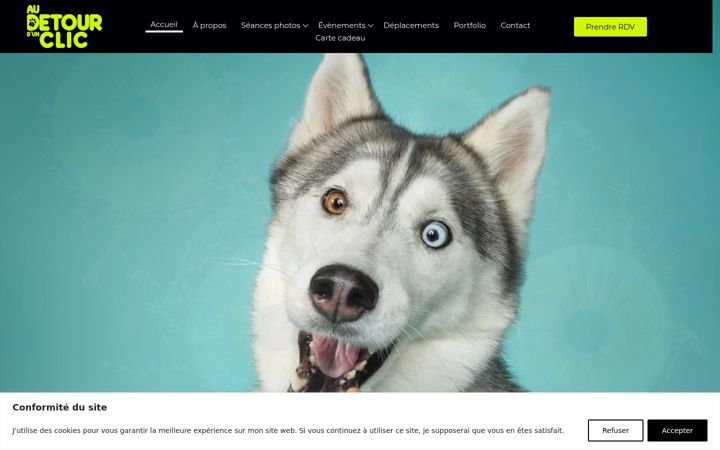 Captură de ecran a audetourdunclic.com