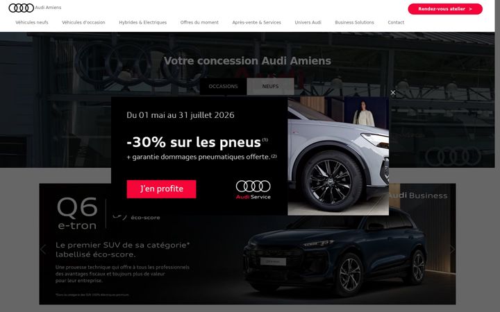 Ekrānuzņēmums no audi-amiens.fr