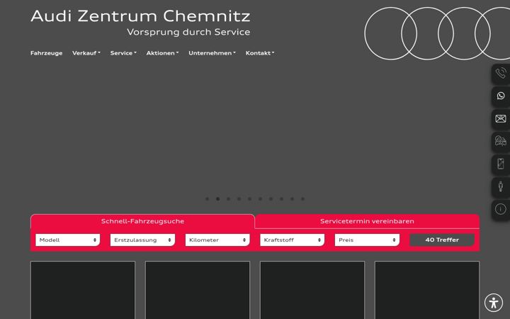 Captură de ecran a audi-chemnitz.de