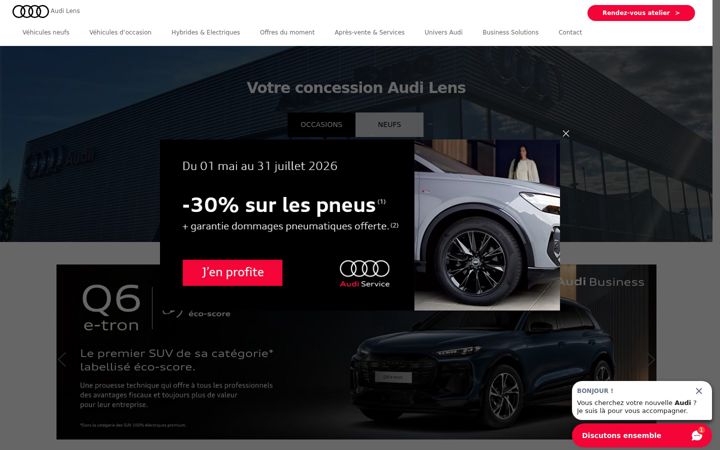 Screenshot of audi-lens.fr