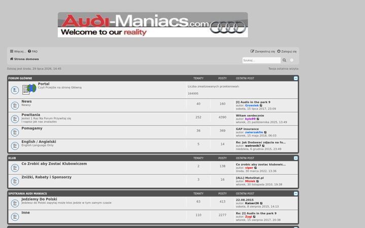 Screenshot of audi-maniacs.com