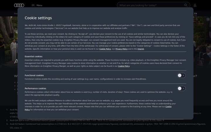 Screenshot of audi-mediacenter.com