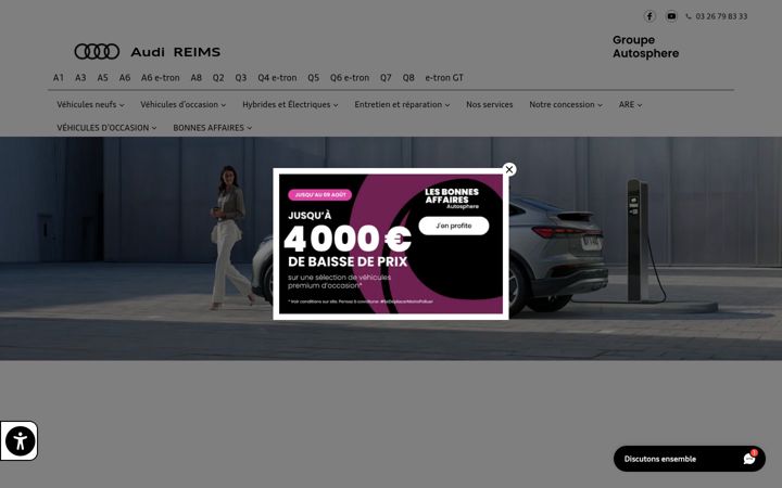 Ekraanipilt saidist audi-reims.fr