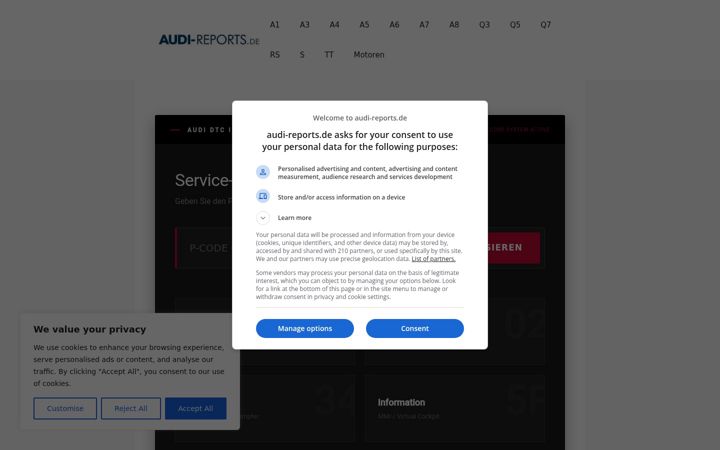 Screenshot ta' audi-reports.de