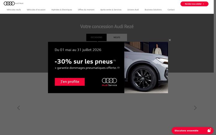 Screenshot of audi-reze.fr