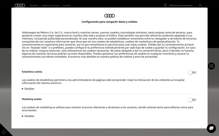 Zrzut ekranu audi.com.mx