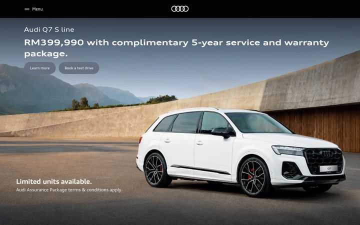 Screenshot of audi.com.my
