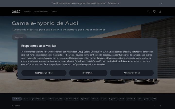 Screenshot of audi.es
