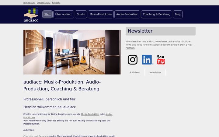 Screenshot of audiacc.de
