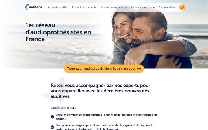 Screenshot of audibene.fr