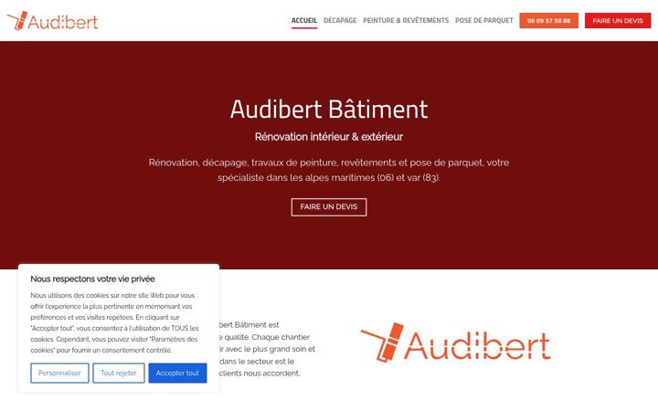 Screenshot of audibert-batiment.fr