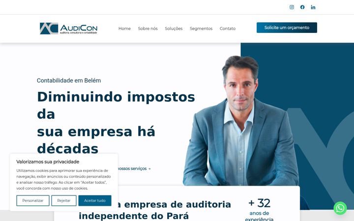 Screenshot of audicon-pa.com.br