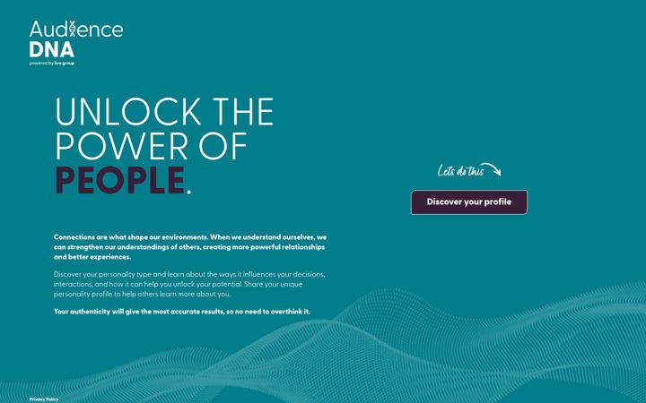 Screenshot of audiencedna.com