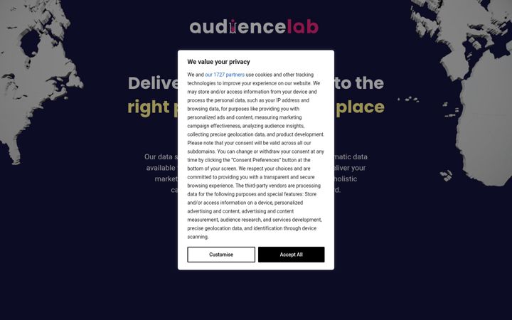 Screenshot of audiencelab.co.uk
