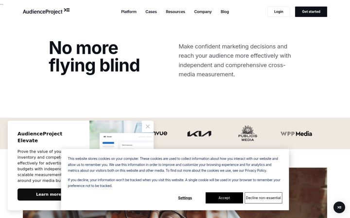 Screenshot of audienceproject.com