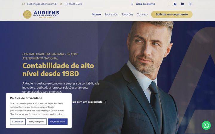 Screenshot van audiens.com.br