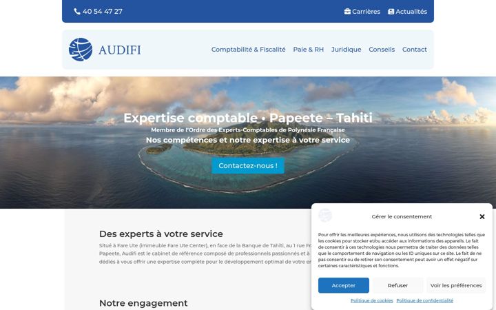 Screenshot of audifi.pf
