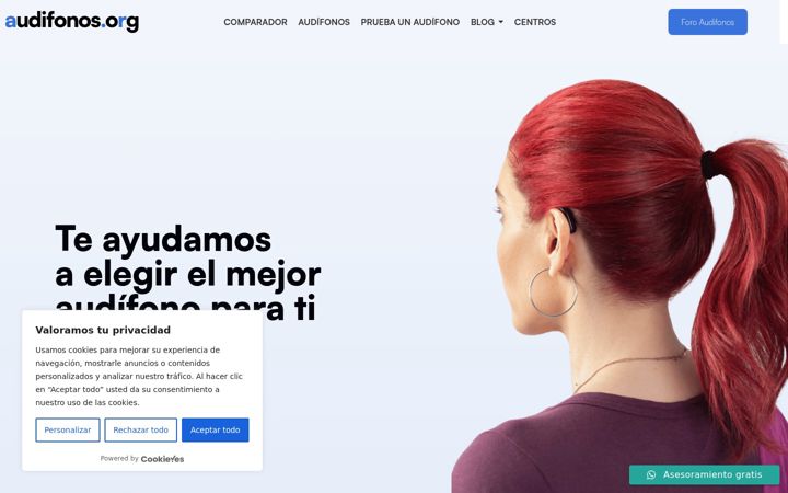 Screenshot of audifonos.org