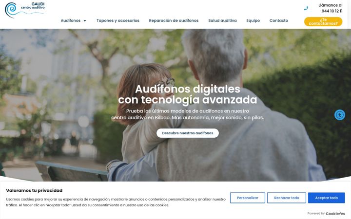 Screenshot of audifonosgaudi.com