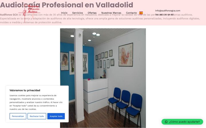 Screenshot of audifonosgca.com